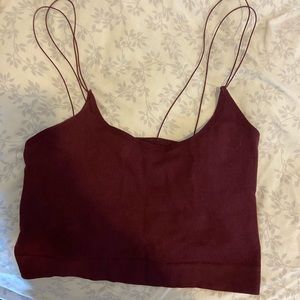 Maroon crop top
